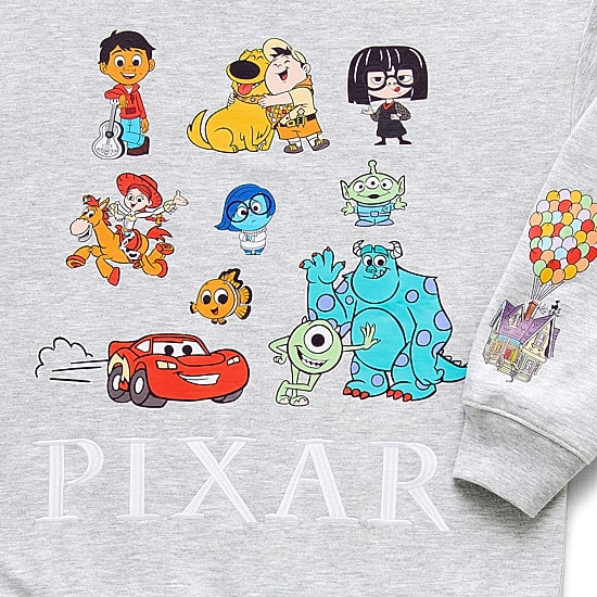 Pixar Womens Juniors Crew Neck Long Sleeve Sweatshirt