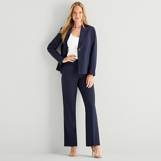 Le Suit Straight Leg Womens 2-pc. Pant Suit