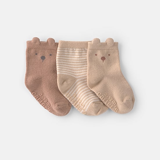 Carter's Baby Unisex 3 Pair Baby Booties