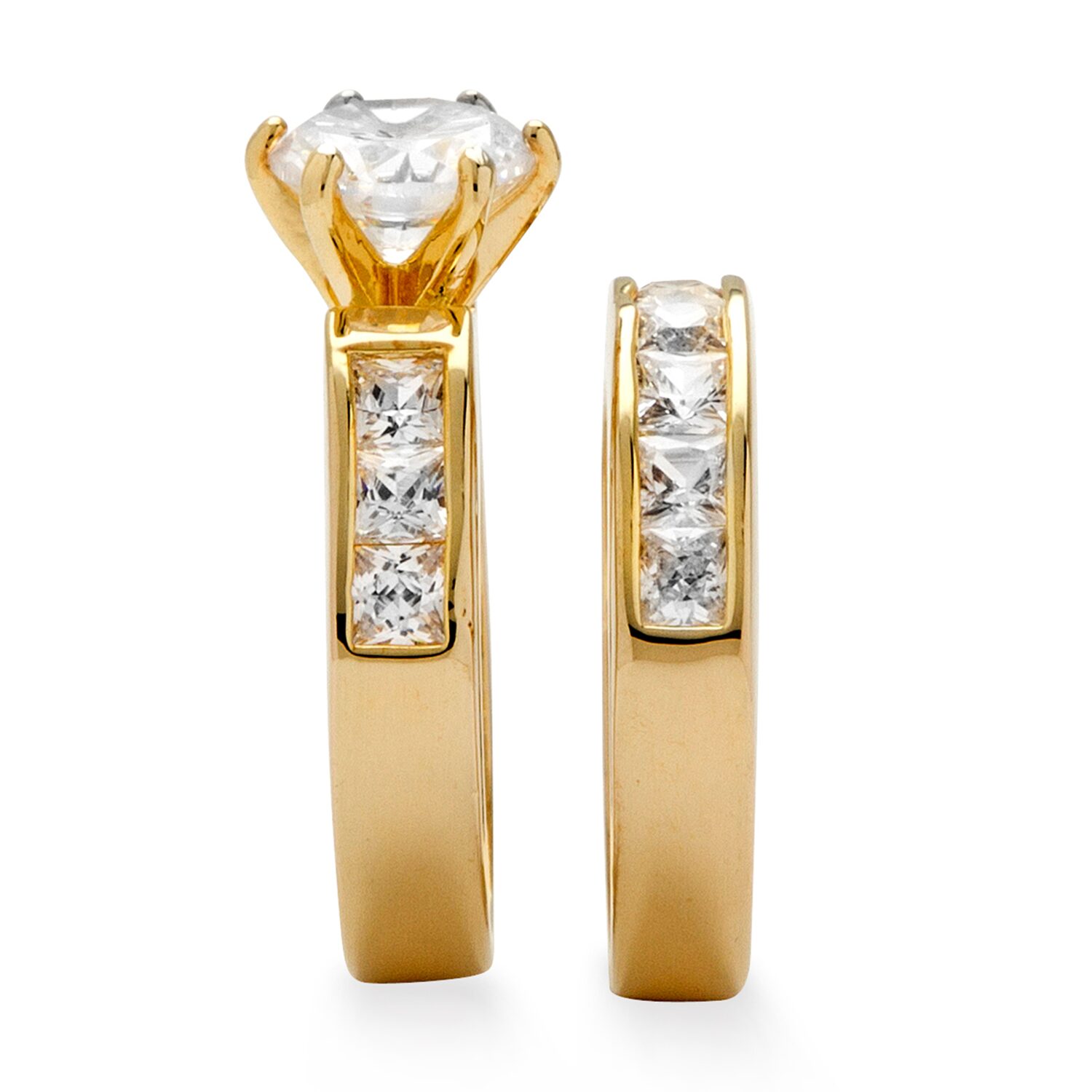 Womens CT. T.W. Cubic Zirconia 14K Gold Over Brass Bridal Set