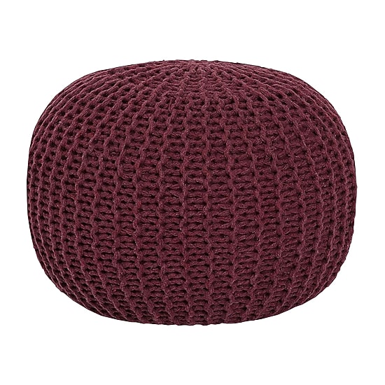 Urban Shop Round Knit Pouf Ottoman
