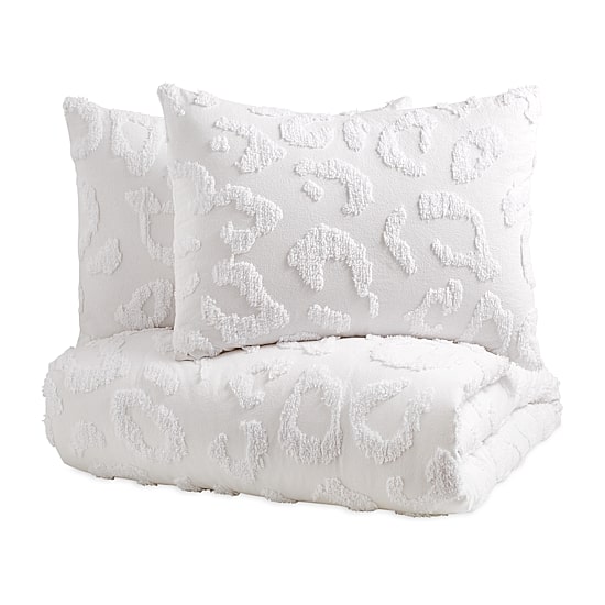 Peri Home Chenille Leopard Midweight Comforter Set