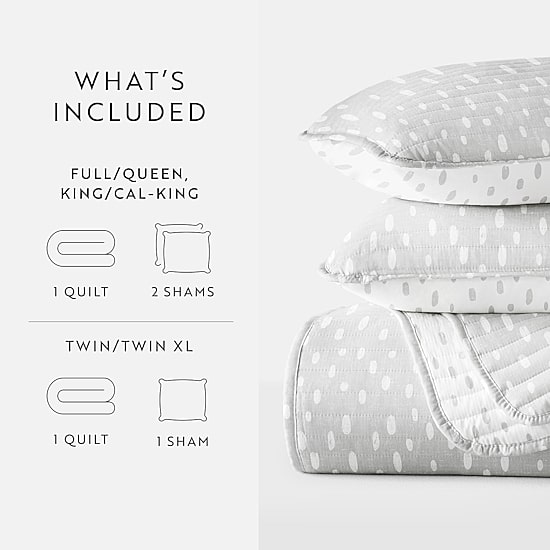 Casual Comfort Pattern Modern Reversible Quilt Set