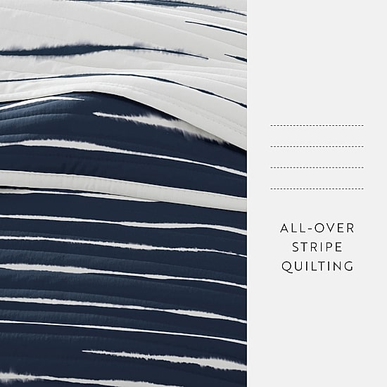 Casual Comfort Lines REVERSIBLE Quilt Set