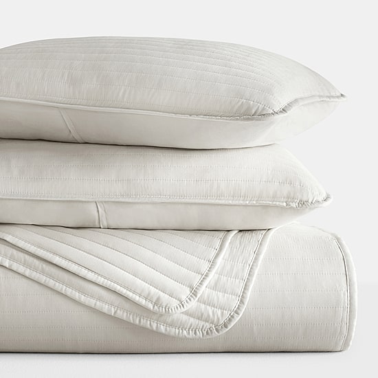 Casual Comfort Stripe Stitch Quilt Set