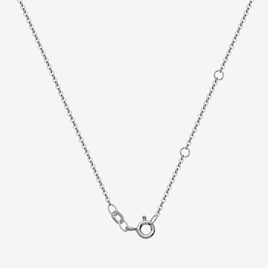 Womens Diamond Accent White Cultured Freshwater Pearl Sterling Silver 18 Inch Pendant Necklace