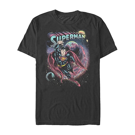 Mens Short Sleeve Superman Graphic T-Shirt