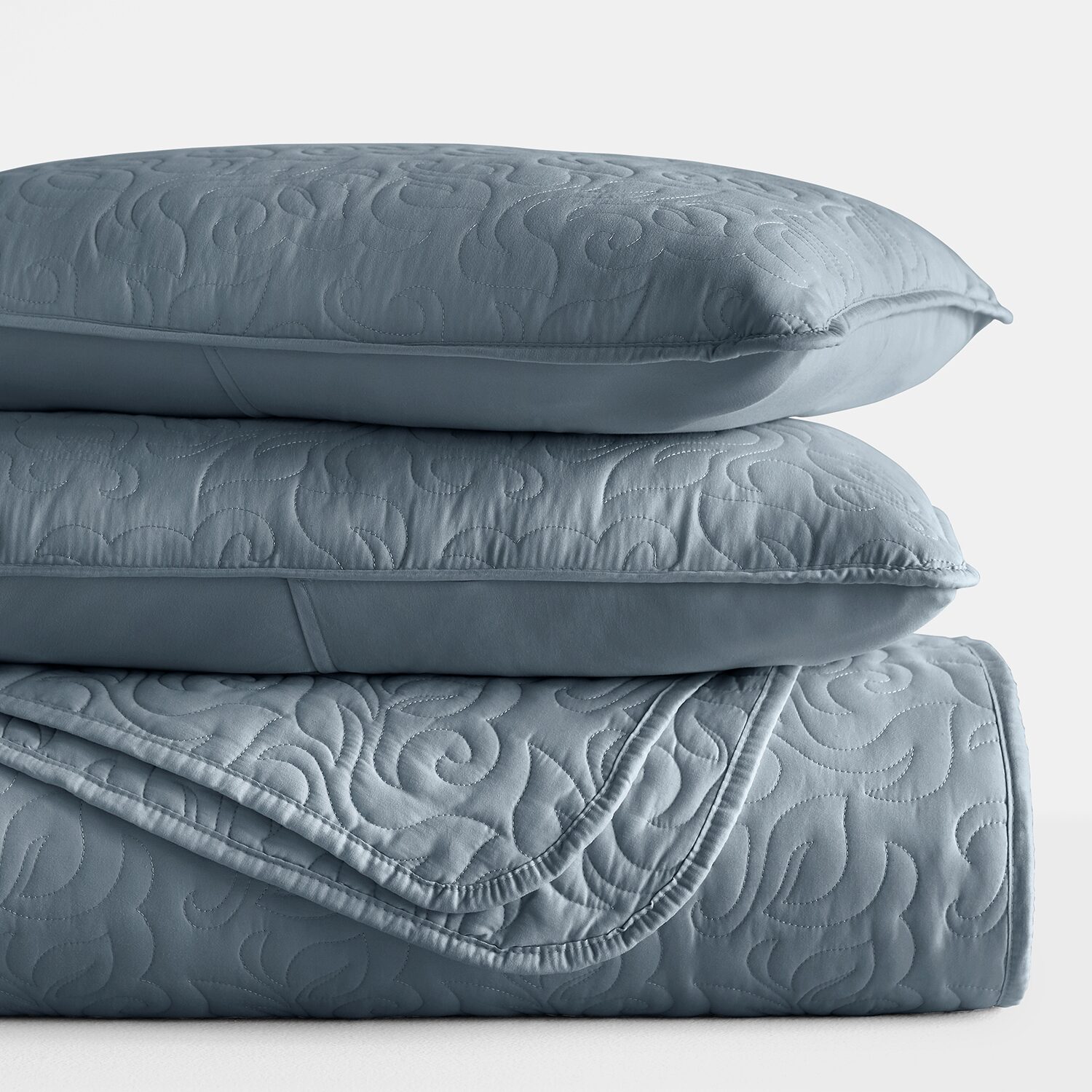 Casual Comfort Floral Stitch Quilt Set