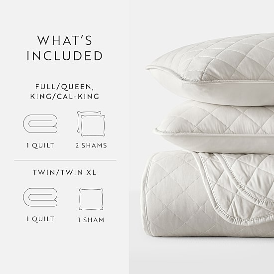 Casual Comfort Diamond Stitch Quilt Set