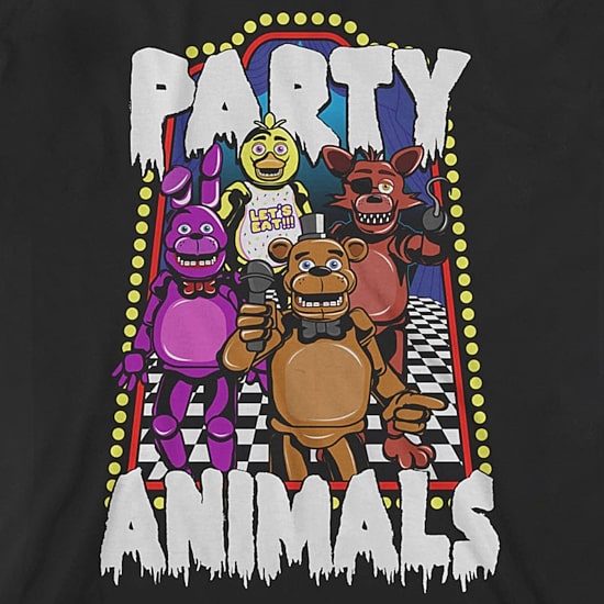 Little & Big Kid Boys Crew Neck Short Sleeve Loose Fit Five Nights at Freddys Graphic T-Shirt