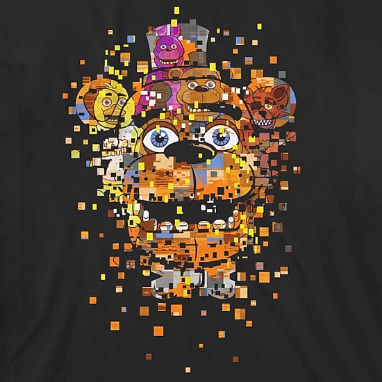 Little & Big Kid Boys Crew Neck Short Sleeve Loose Fit Five Nights at Freddys Graphic T-Shirt