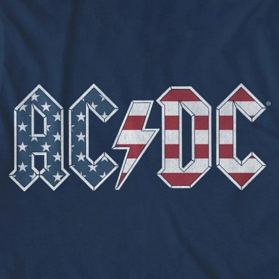 Little & Big Kid Boys Crew Neck Short Sleeve Flag Loose Fit AC/DC Graphic T-Shirt