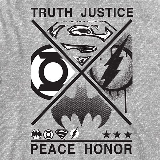 Little & Big Kid Boys Crew Neck Short Sleeve Loose Fit Justice League Graphic T-Shirt