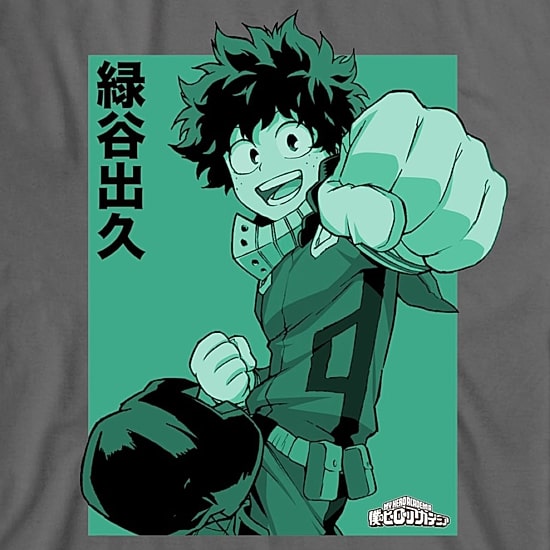 Deku Punch Little & Big Kid Boys Crew Neck Short Sleeve Loose Fit Graphic T-Shirt