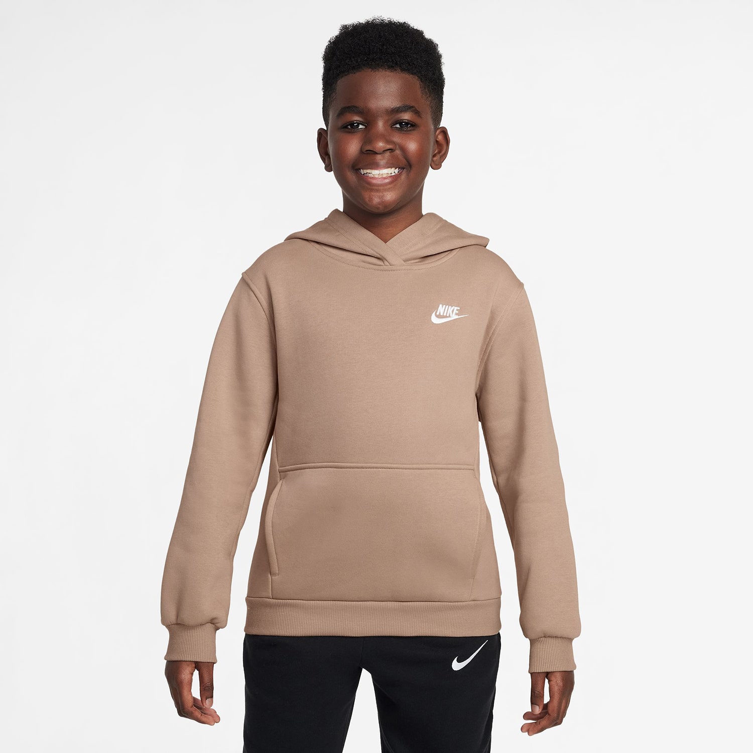 Nike Club Big Kid Unisex Long Sleeve Fleece Active Hoodie