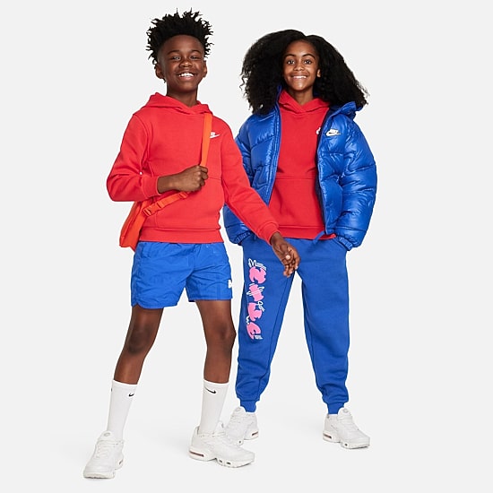 Nike Club Big Kid Unisex Long Sleeve Fleece Active Hoodie