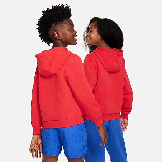 Nike Club Big Kid Unisex Long Sleeve Fleece Active Hoodie