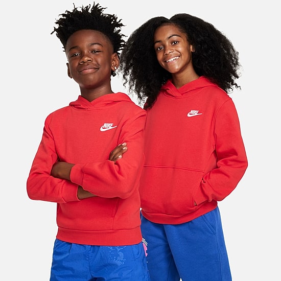 Nike Club Big Kid Unisex Long Sleeve Fleece Active Hoodie