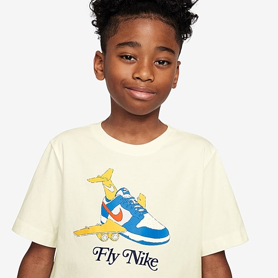 Nike Club Big Kid Unisex Crew Neck Short Sleeve Regular Fit Graphic T-Shirt
