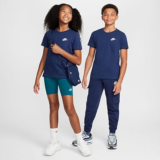 Nike Futura Big Kid Unisex Hooded Short Sleeve Active T-Shirt