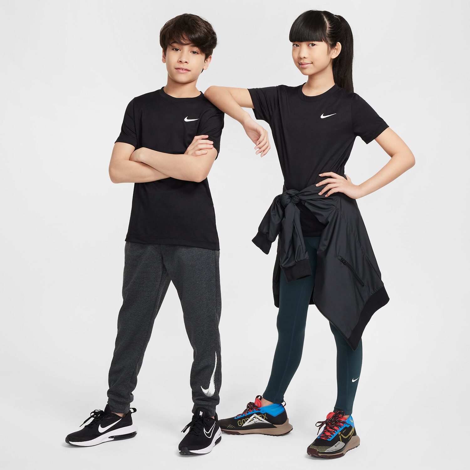 Nike Dri-Fit Swoosh Big Kid Unisex Crew Neck Short Sleeve Regular Fit Graphic T-Shirt