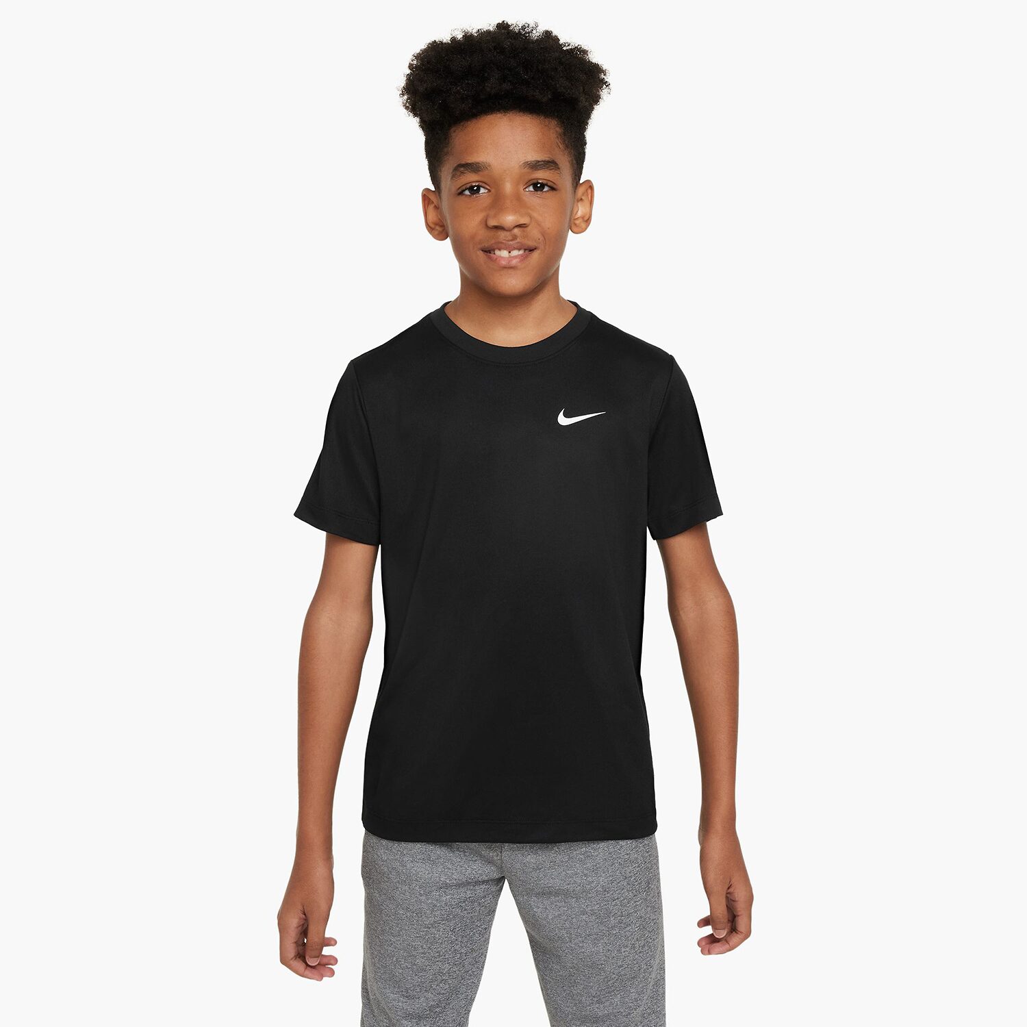 Nike Dri-Fit Swoosh Big Kid Unisex Crew Neck Short Sleeve Regular Fit Graphic T-Shirt