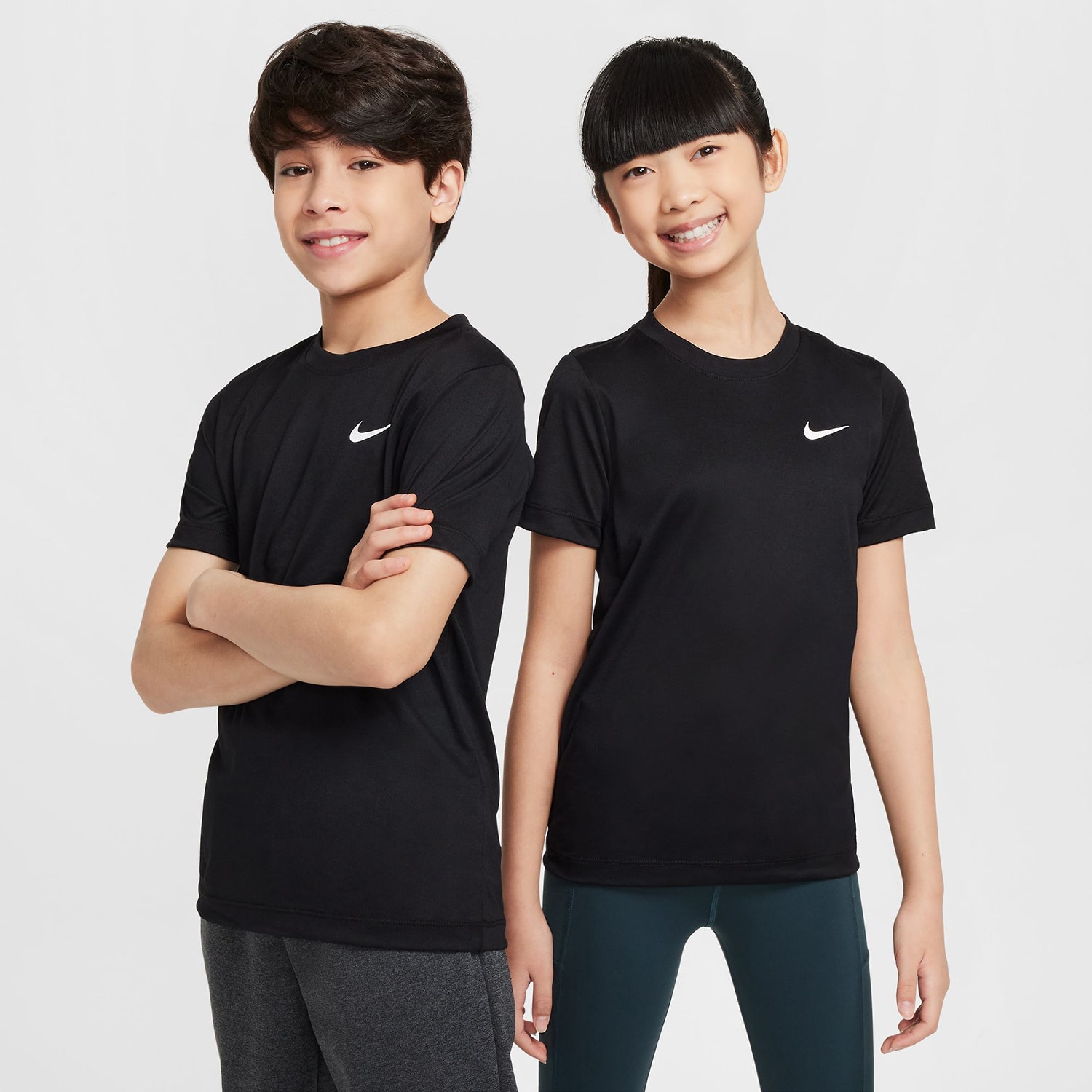 Nike Dri-Fit Swoosh Big Kid Unisex Crew Neck Short Sleeve Regular Fit Graphic T-Shirt