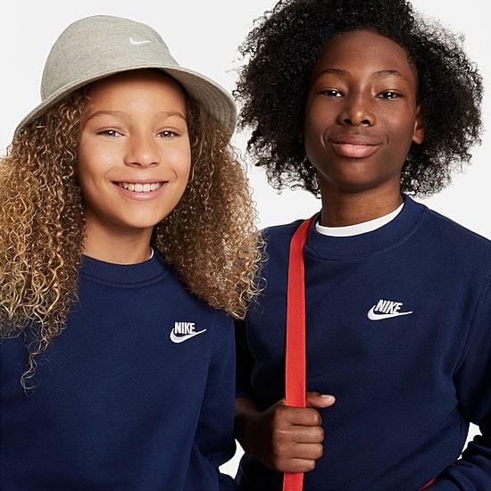 Nike Club Big Kid Unisex Crew Neck Fleece Long Sleeve Sweatshirt