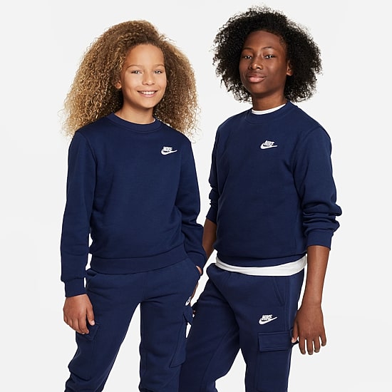 Nike Club Big Kid Unisex Crew Neck Fleece Long Sleeve Sweatshirt