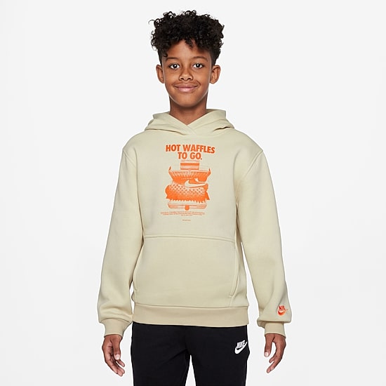 Nike Club Waffle Big Kid Unisex Long Sleeve Fleece Active Hoodie