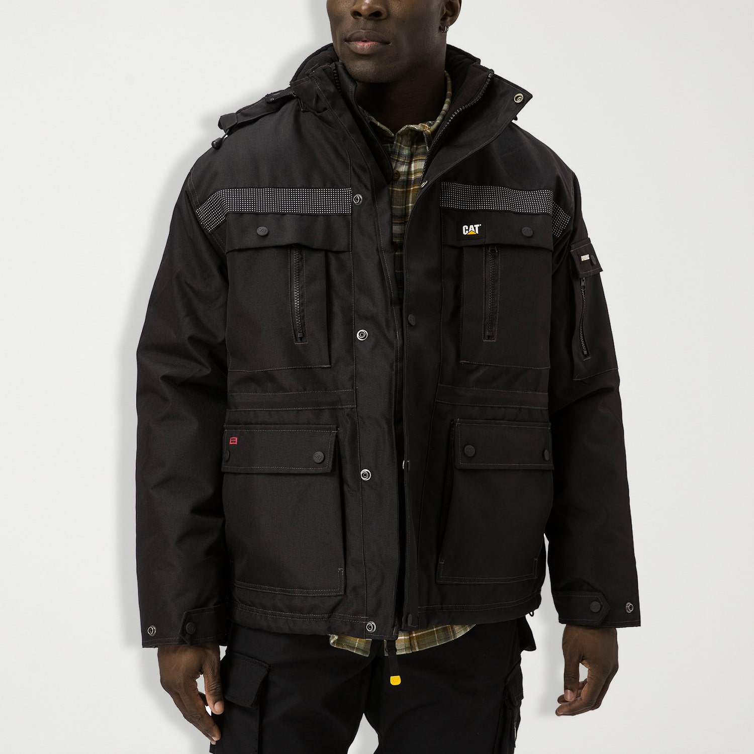 CAT Heavy Insulated Mens Hooded Water Resistant Heavyweight Parka