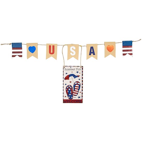 Northlight 30.5in Usa Summer Fun Welcome Americana Print