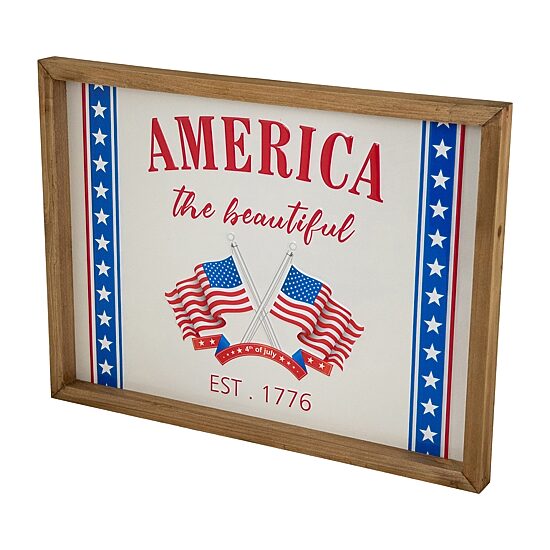 Northlight 15.75in America The Beautiful Wall Sign