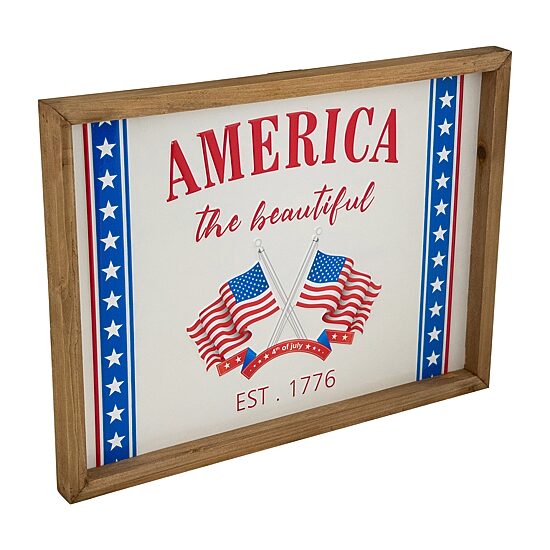 Northlight 15.75in America The Beautiful Wall Sign