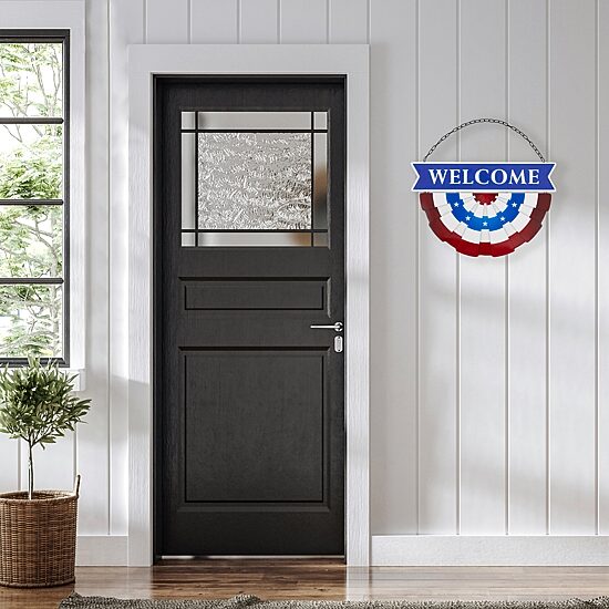 Northlight 19.5in " Welcome" Metal Wall Sign