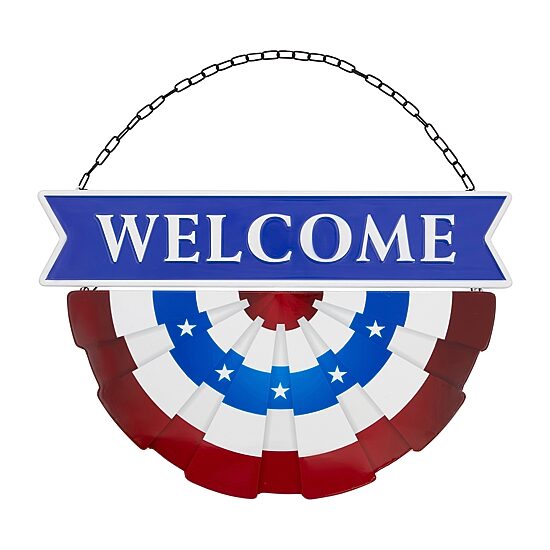 Northlight 19.5in " Welcome" Metal Wall Sign