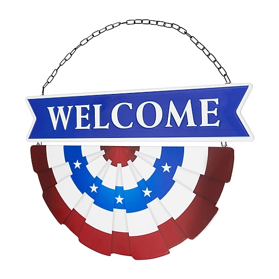Northlight 19.5in " Welcome" Metal Wall Sign
