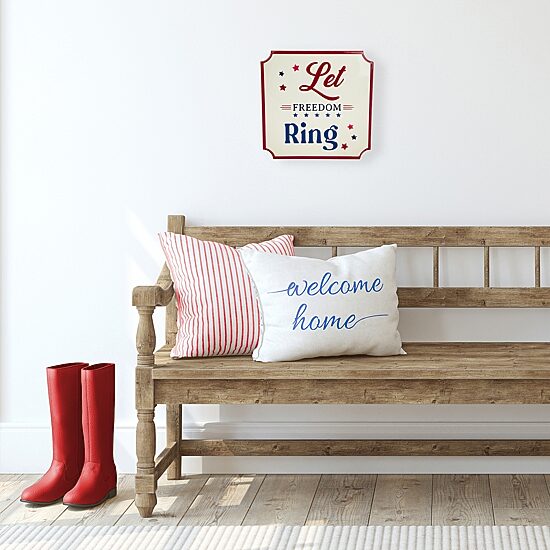 Northlight 11.75in Let Freedom Ring Wall Sign