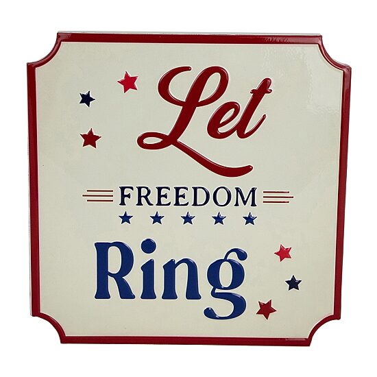 Northlight 11.75in Let Freedom Ring Wall Sign