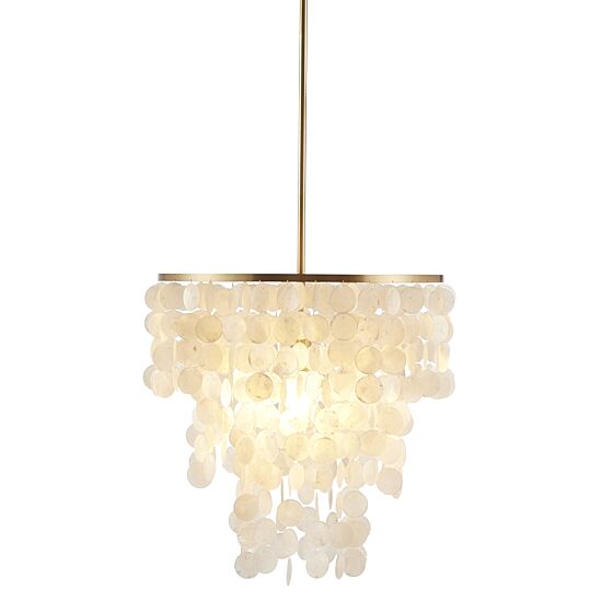 Urban Habitat Isla Layered Capiz Chandelier