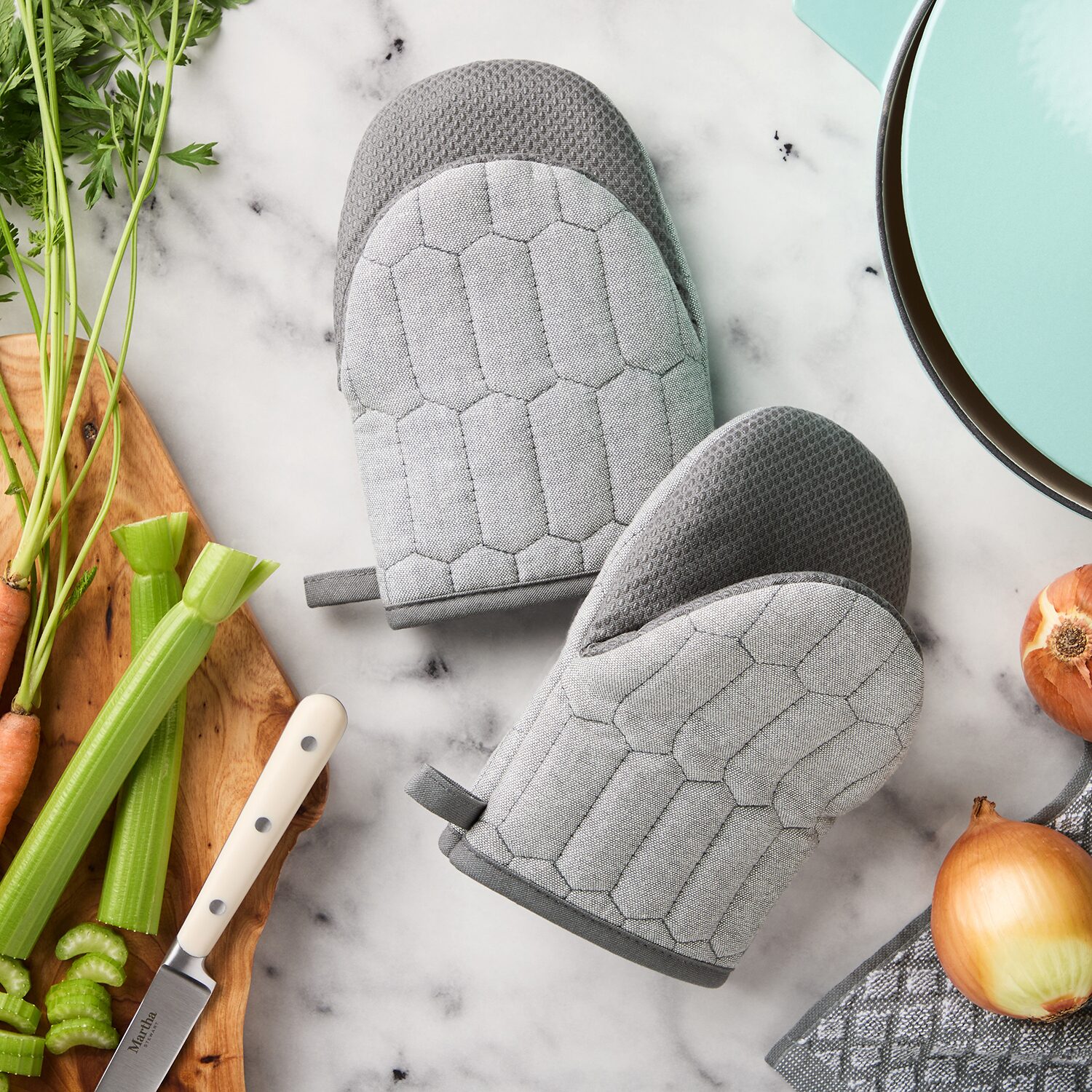 Martha Stewart Honeycomb Quilted 2-pc. Mini Oven Mitt Set