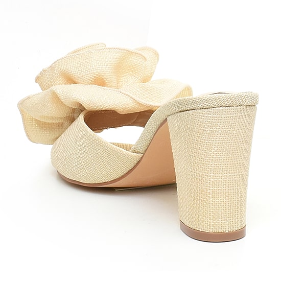 Nicole Miller Womens Poofy Heeled Sandals