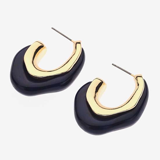 Bijoux Bar Womens 1 1/2 Inch Hoop Earrings