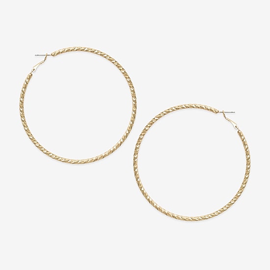 Bold Elements Womens 80mm Hoop Earrings