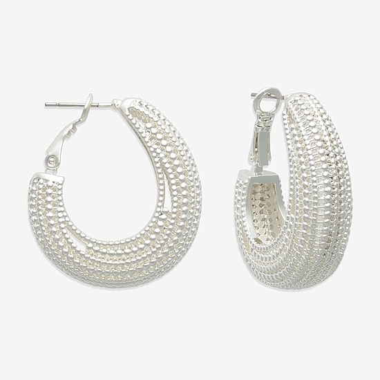 Bold Elements Womens 29.1mm Hoop Earrings