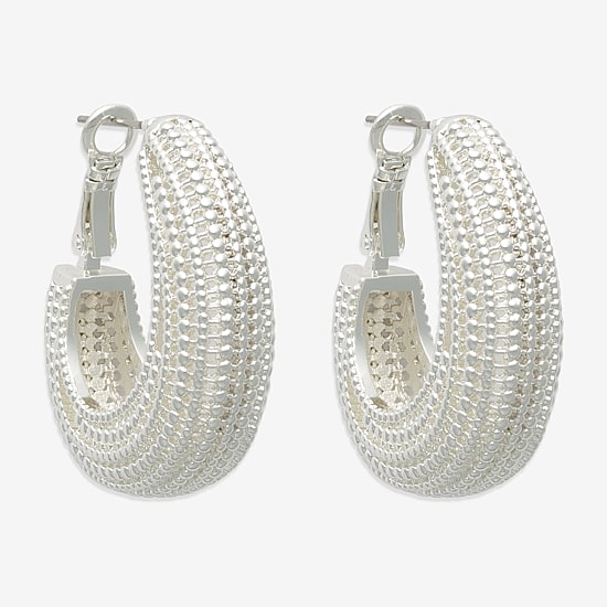 Bold Elements Womens 29.1mm Hoop Earrings