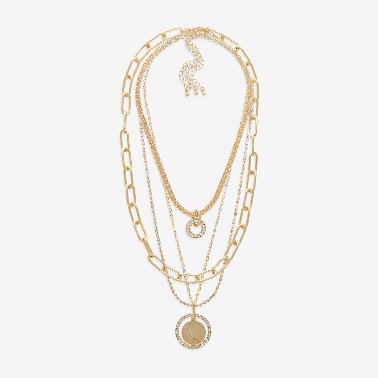Bold Elements Gold Tone Womens 18 Inch Strand Necklace