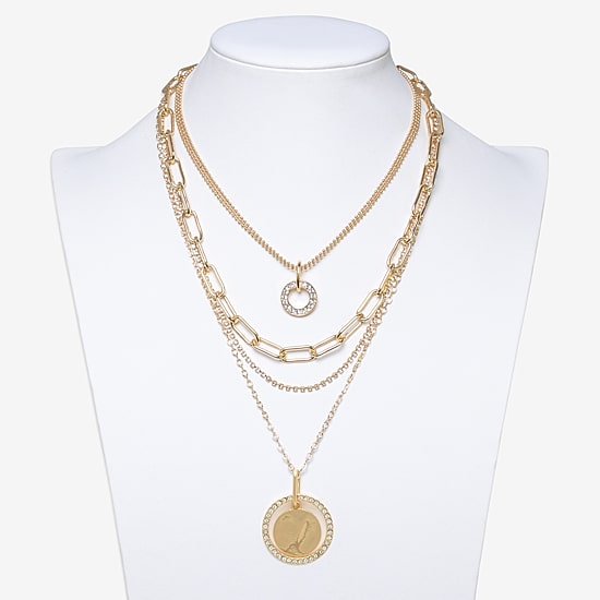 Bold Elements Gold Tone Womens 18 Inch Strand Necklace