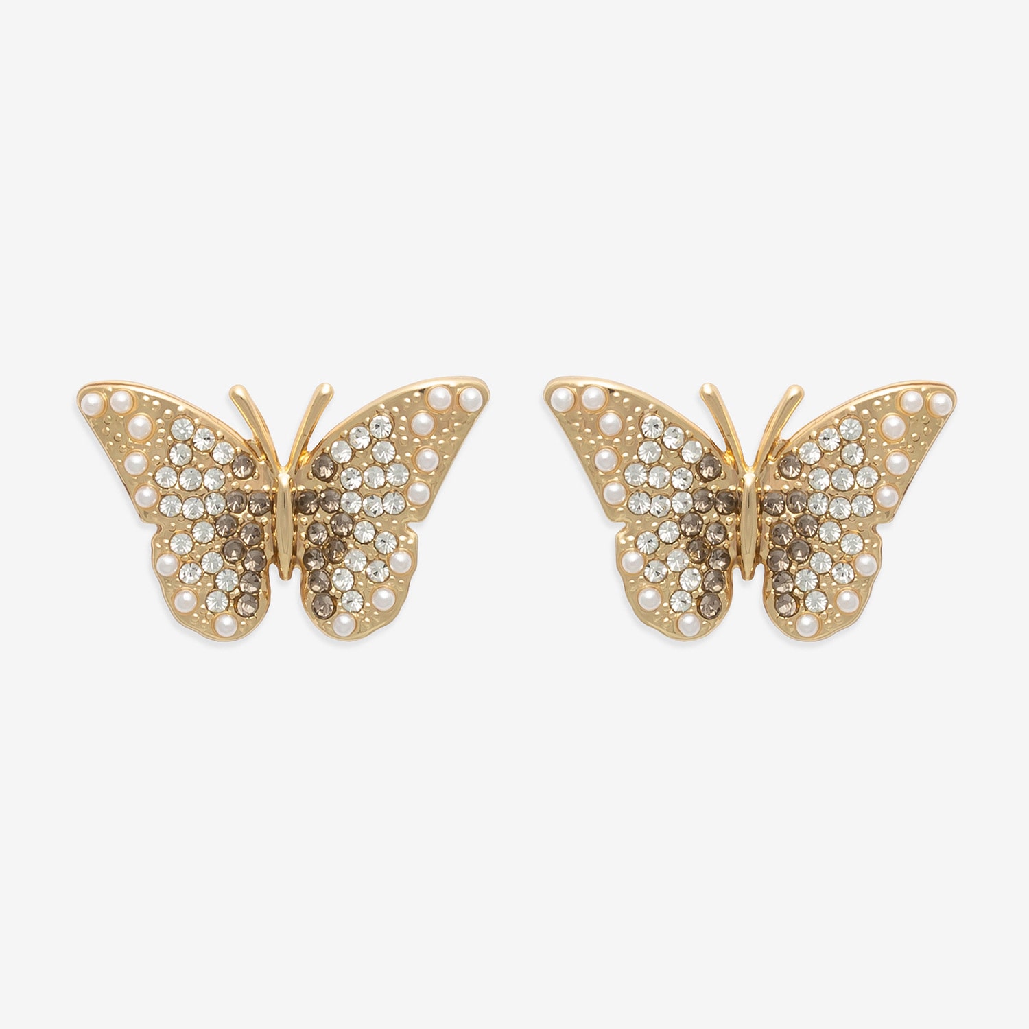 Mixit Glass 26.4mm Butterfly Stud Earrings