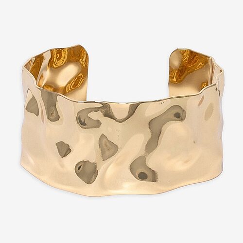 Bold Elements Gold Tone Womens Cuff Bracelet, One Size, Yellow